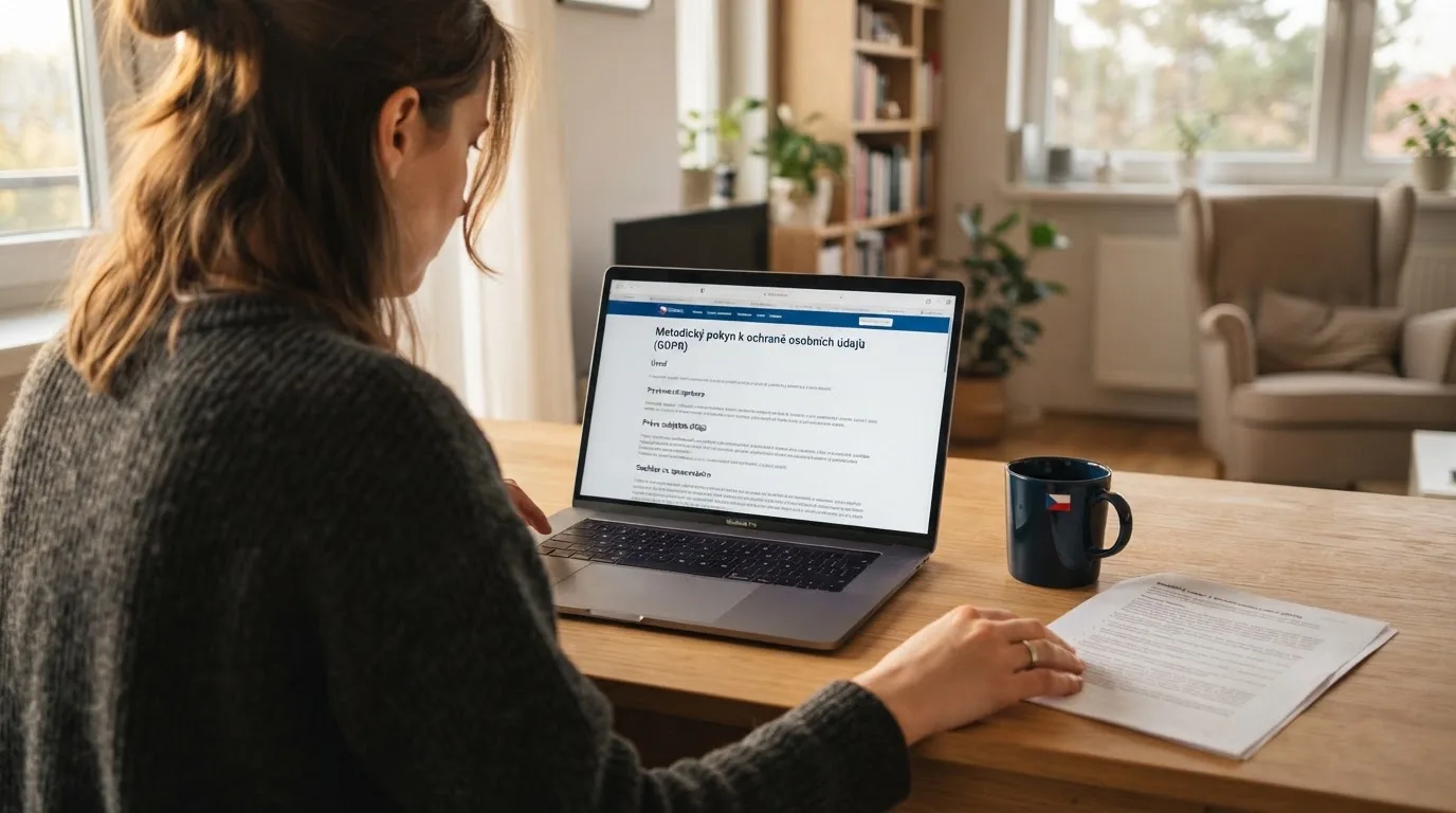 Člověk u notebooku čte informační stránku o online hazardu v Česku — nejlepší krypto casino pro české hráče